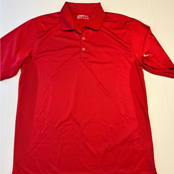 Nike Other - Nike Golf Fit Dry Athletic Red Polo Shirt Short Sleeve S